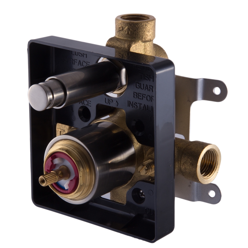 ALFI brand AB1701-BN Nickel Pressure Balanced Round Shower Mixer with Diverter