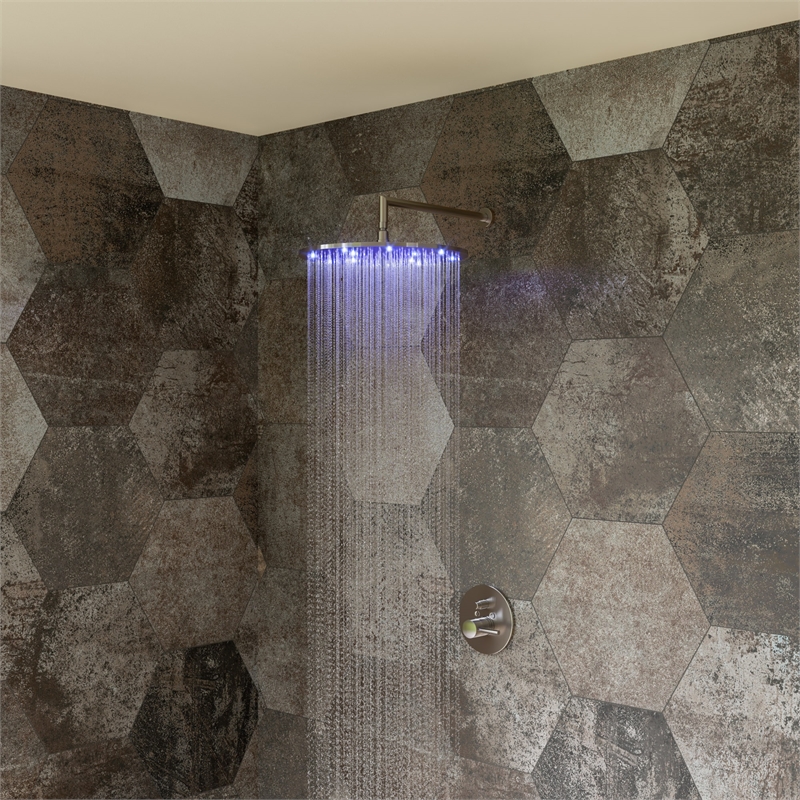 ALFI brand AB1701-BN Nickel Pressure Balanced Round Shower Mixer with Diverter