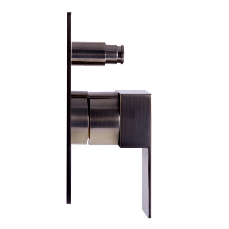 ALFI brand AB6801-BN Nickel Square Pressure Balanced Shower Mixer with Diverter