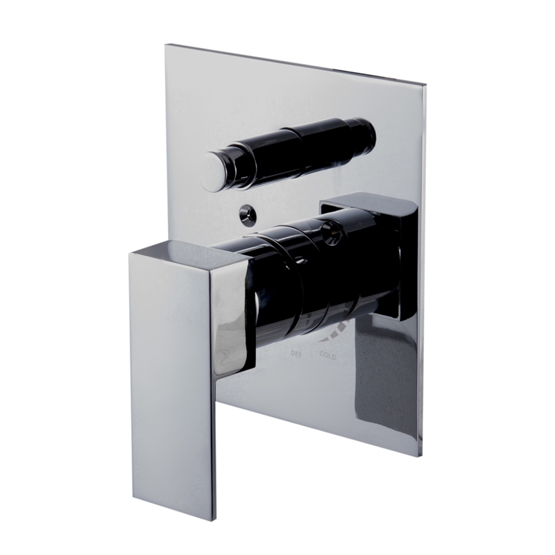 ALFI brand AB6801-PC Chrome Square Pressure Balanced Shower Mixer with Diverter