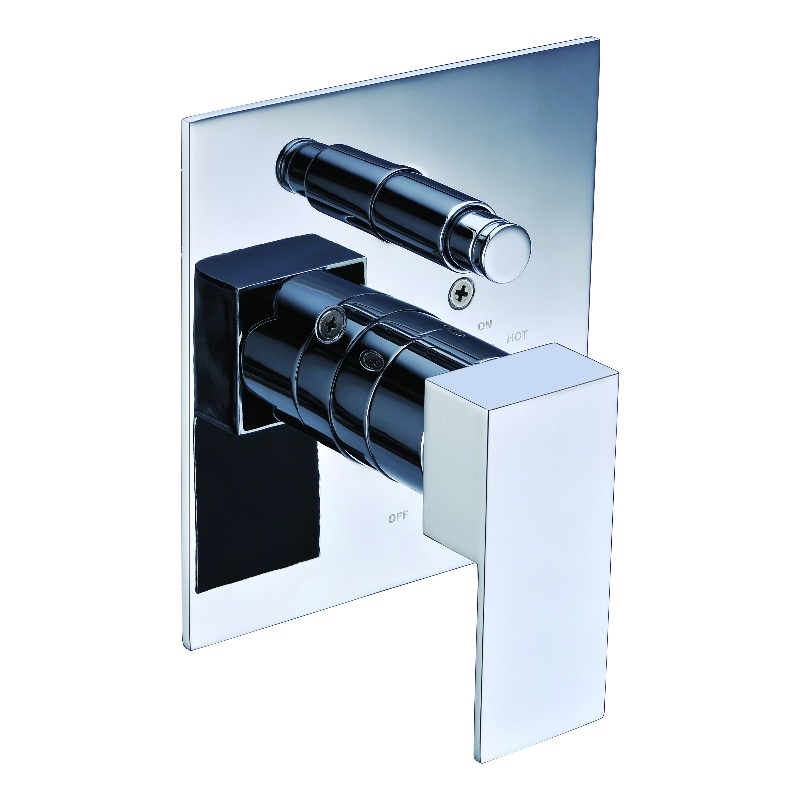 ALFI brand AB6801-PC Chrome Square Pressure Balanced Shower Mixer with Diverter