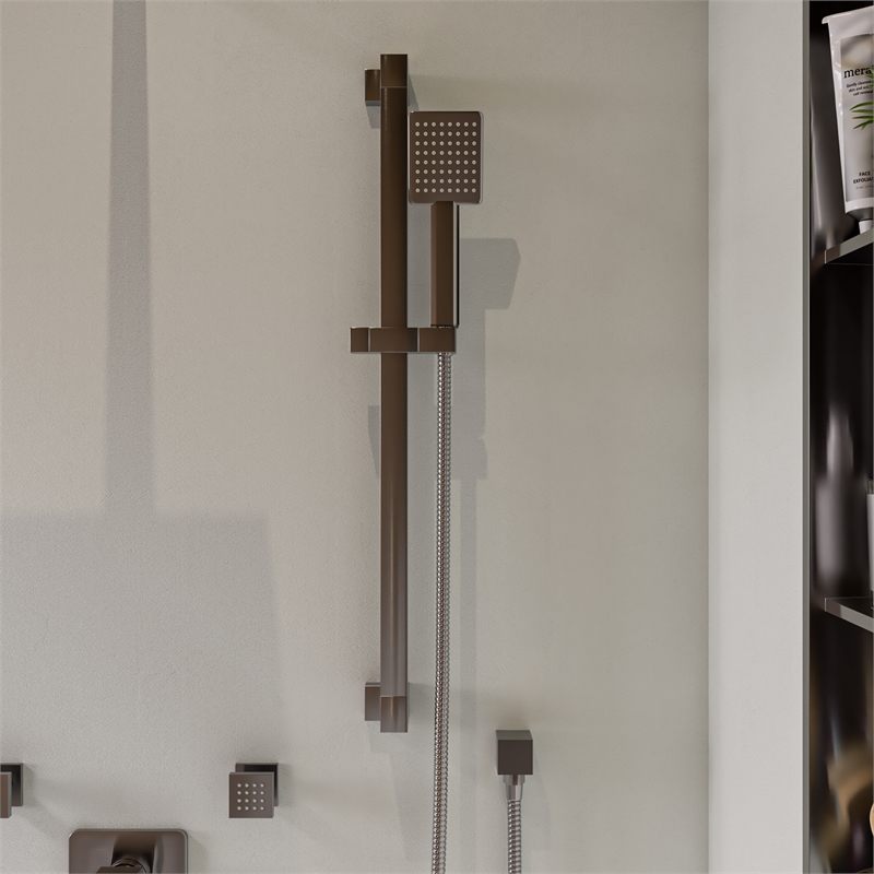 ALFI brand AB2287-BN Nickel 3 Way Thermostatic Shower Set with Body Sprays
