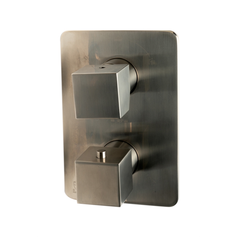 ALFI brand AB2287-BN Nickel 3 Way Thermostatic Shower Set with Body Sprays
