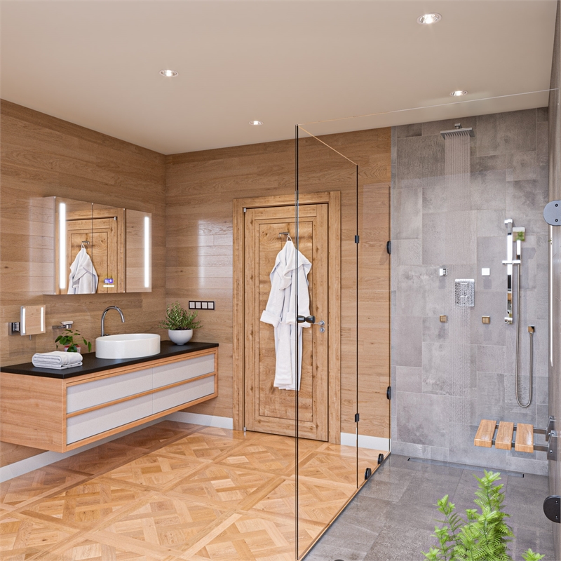 ALFI brand AB2287-PC Chrome 3 Way Thermostatic Shower Set with Body Sprays
