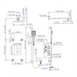 ALFI brand AB2287-PC Chrome 3 Way Thermostatic Shower Set with Body Sprays
