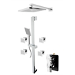 ALFI brand AB2287-PC Chrome 3 Way Thermostatic Shower Set with Body Sprays