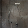 ALFI brand AB2830-PC Polished Chrome 2 Way Thermostatic Square Shower Set