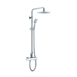 ALFI brand AB2862-PC Chrome Square Style Thermostatic Exposed Shower Set
