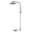 ALFI brand AB2862-PC Chrome Square Style Thermostatic Exposed Shower Set