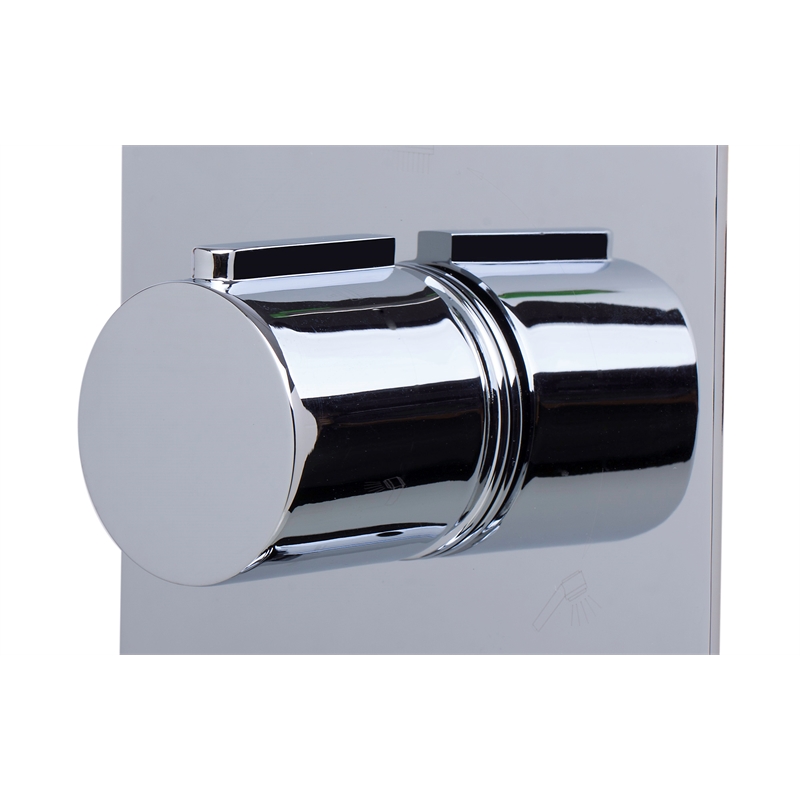 ALFI brand AB4001-PC Chrome 3-Way Thermostatic Valve Shower Mixer Round Knobs