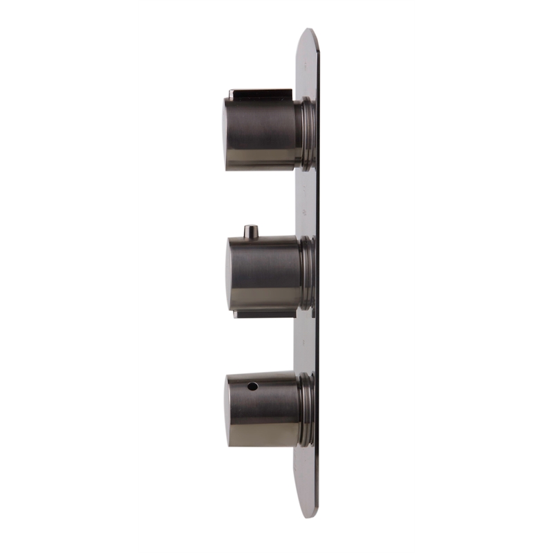 ALFI brand AB4101-BN Nickel 4-Way Thermostatic Valve Shower Mixer /w Round Knobs
