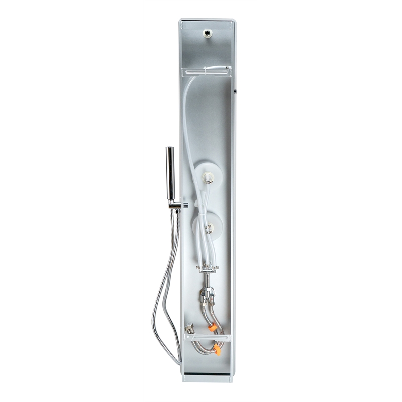 ALFI brand ABSP55B Black Shower Panel with 2 Body Sprays and Rain Shower Head