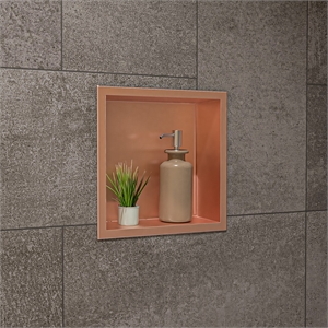 ALFI brand ABNP1212-BC 12&quot x 12&quot Copper PVD Stainless Steel Square Shower Niche
