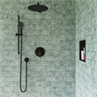 ALFI brand AB3101-BM Black Shower Valve with Rounded Lever Handle and Diverter
