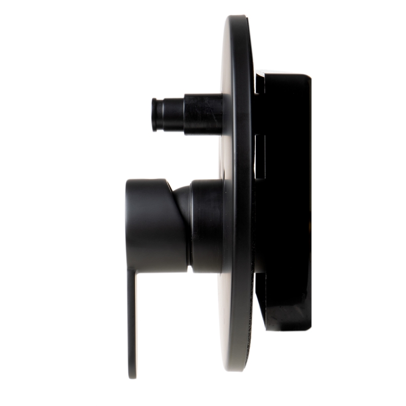ALFI brand AB3101-BM Black Shower Valve with Rounded Lever Handle and Diverter