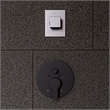 ALFI brand AB3101-BM Black Shower Valve with Rounded Lever Handle and Diverter