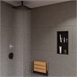 ALFI brand AB3101-BM Black Shower Valve with Rounded Lever Handle and Diverter