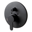 ALFI brand AB3101-BM Black Shower Valve with Rounded Lever Handle and Diverter