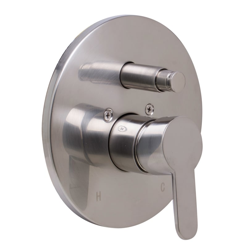 ALFI brand AB3101-BN Shower Valve Mixer with Rounded Lever Handle and Diverter