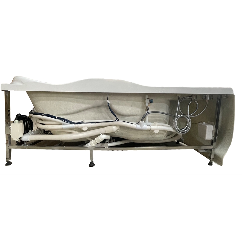 EAGO AM124ETL-L 6 ft Right Drain Corner Acrylic White Whirlpool Bathtub for Two