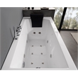 EAGO AM154ETL-L5 5 ft Acrylic White Rectangular Whirlpool Bathtub w Fixtures