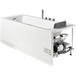 EAGO AM154ETL-L5 5 ft Acrylic White Rectangular Whirlpool Bathtub w Fixtures
