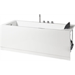 EAGO AM154ETL-L5 5 ft Acrylic White Rectangular Whirlpool Bathtub w Fixtures