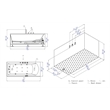 EAGO AM154ETL-L5 5 ft Acrylic White Rectangular Whirlpool Bathtub w Fixtures