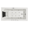 EAGO AM154ETL-L5 5 ft Acrylic White Rectangular Whirlpool Bathtub w Fixtures