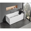 EAGO AM154ETL-L5 5 ft Acrylic White Rectangular Whirlpool Bathtub w Fixtures