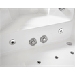 EAGO AM156ETL 5 ft Clear Corner White Acrylic Whirlpool Bathtub for Two