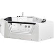 EAGO AM156ETL 5 ft Clear Corner White Acrylic Whirlpool Bathtub for Two