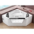 EAGO AM156ETL 5 ft Clear Corner White Acrylic Whirlpool Bathtub for Two