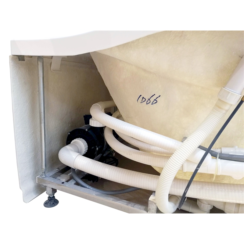 EAGO AM189ETL-L 6 ft Right Drain White Acrylic Whirlpool Bathtub w Fixtures