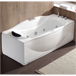 EAGO AM189ETL-R 6 ft Left Drain White Acrylic Whirlpool Bathtub w Fixtures