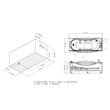 EAGO AM189ETL-R 6 ft Left Drain White Acrylic Whirlpool Bathtub w Fixtures