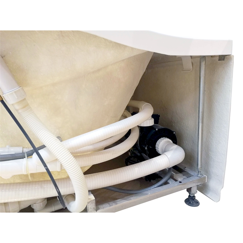 EAGO AM189ETL-R 6 ft Left Drain White Acrylic Whirlpool Bathtub w Fixtures
