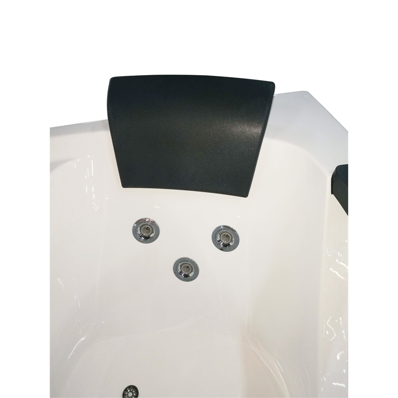 EAGO AM198ETL-L 5 ft Clear Rounded Left Corner White Acrylic Whirlpool Bathtub