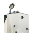 EAGO AM198ETL-L 5 ft Clear Rounded Left Corner White Acrylic Whirlpool Bathtub