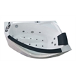 EAGO AM198ETL-L 5 ft Clear Rounded Left Corner White Acrylic Whirlpool Bathtub