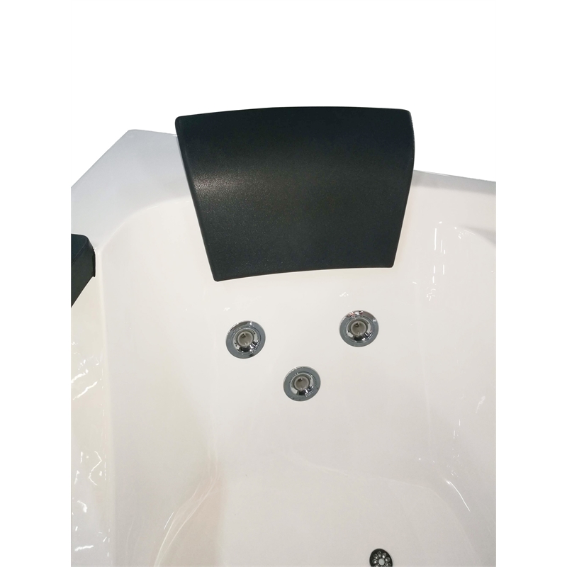 EAGO AM198ETL-R 5 ft Clear Rounded Right Corner White Acrylic Whirlpool Bathtub