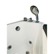 EAGO AM198ETL-R 5 ft Clear Rounded Right Corner White Acrylic Whirlpool Bathtub