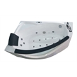 EAGO AM198ETL-R 5 ft Clear Rounded Right Corner White Acrylic Whirlpool Bathtub