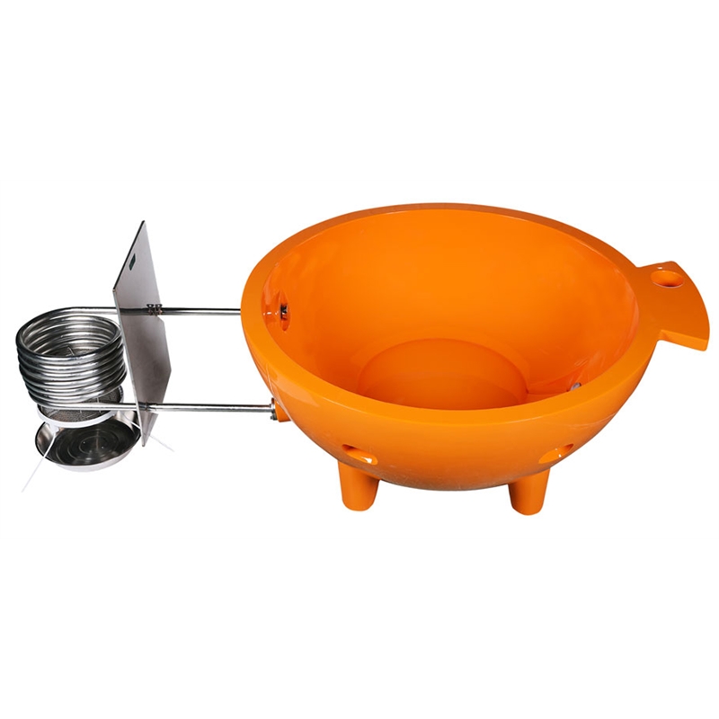 ALFI brand Orange FireHotTub Acrylic Fire Burning Portable Outdoor Hot Bath Tub