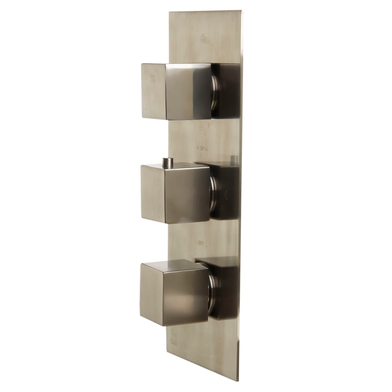 ALFI brand AB2901-BN 4-Way Thermostatic Valve Shower Mixer /w Square Knobs