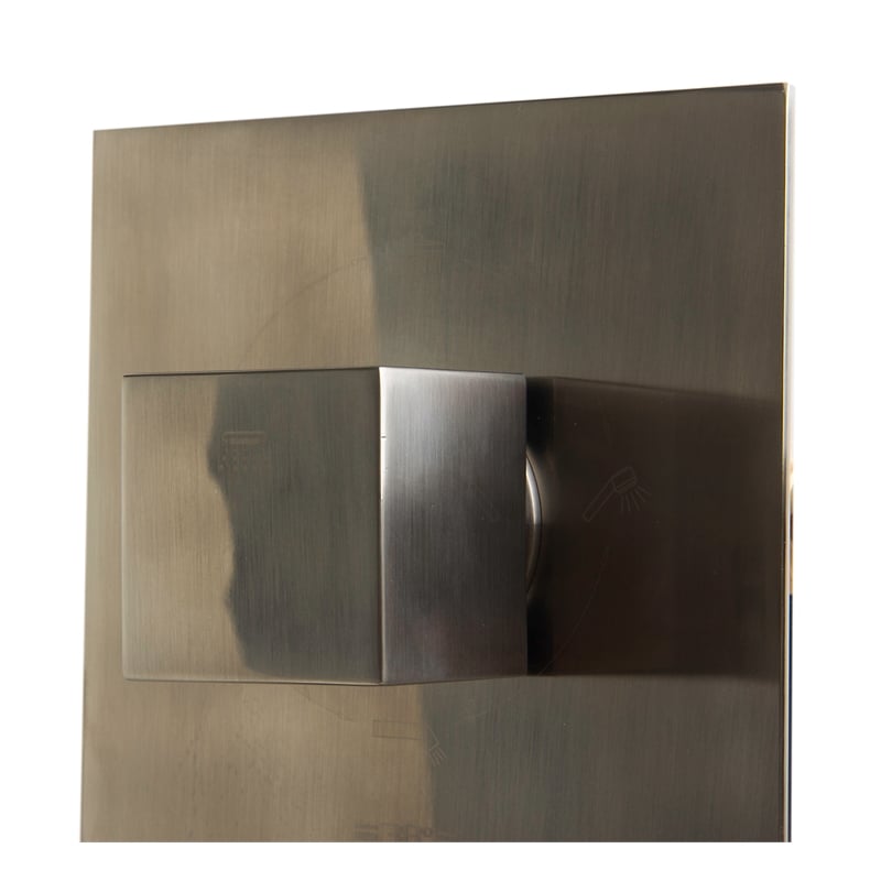 ALFI brand AB2901-BN 4-Way Thermostatic Valve Shower Mixer /w Square Knobs