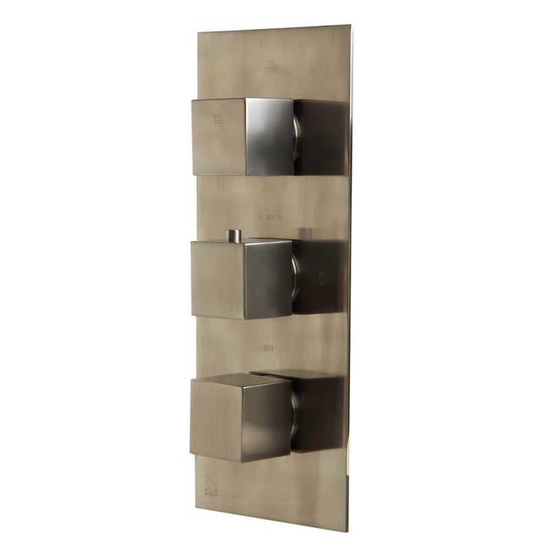 ALFI brand AB2901-BN 4-Way Thermostatic Valve Shower Mixer /w Square Knobs