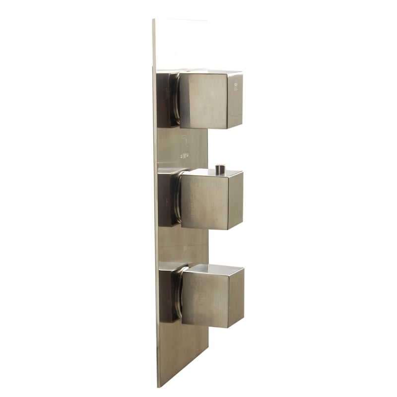 ALFI brand AB2901-BN 4-Way Thermostatic Valve Shower Mixer /w Square Knobs