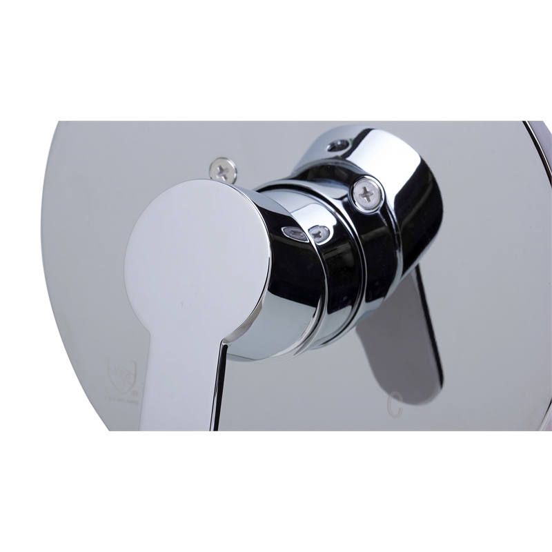 ALFI brand AB3001-PC Chrome Shower Valve Mixer with Rounded Lever Handle
