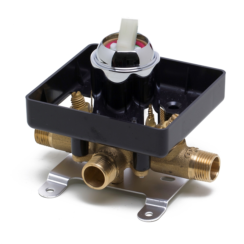 ALFI brand AB3001-PC Chrome Shower Valve Mixer with Rounded Lever Handle